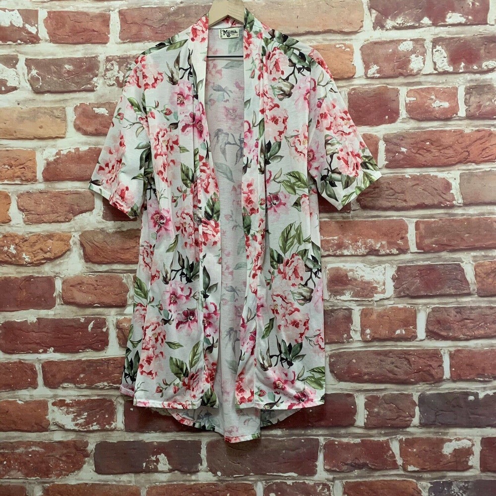 Show Me Your Mumu Robe Or Shrug Top Women's One Size White Multicolor Floral